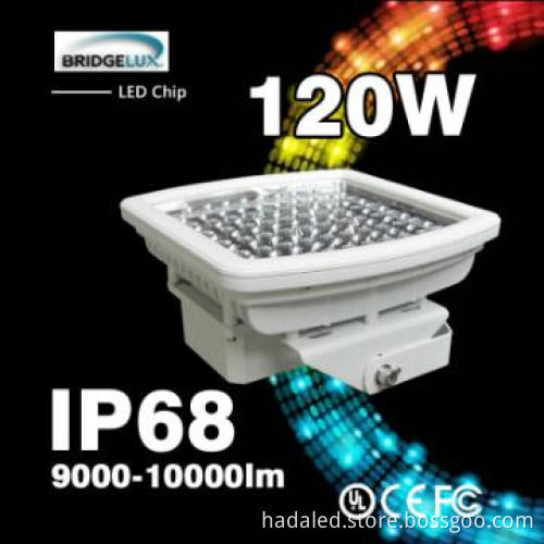 Gas station 120x60 degree 120w led high bay, tunnel lamp